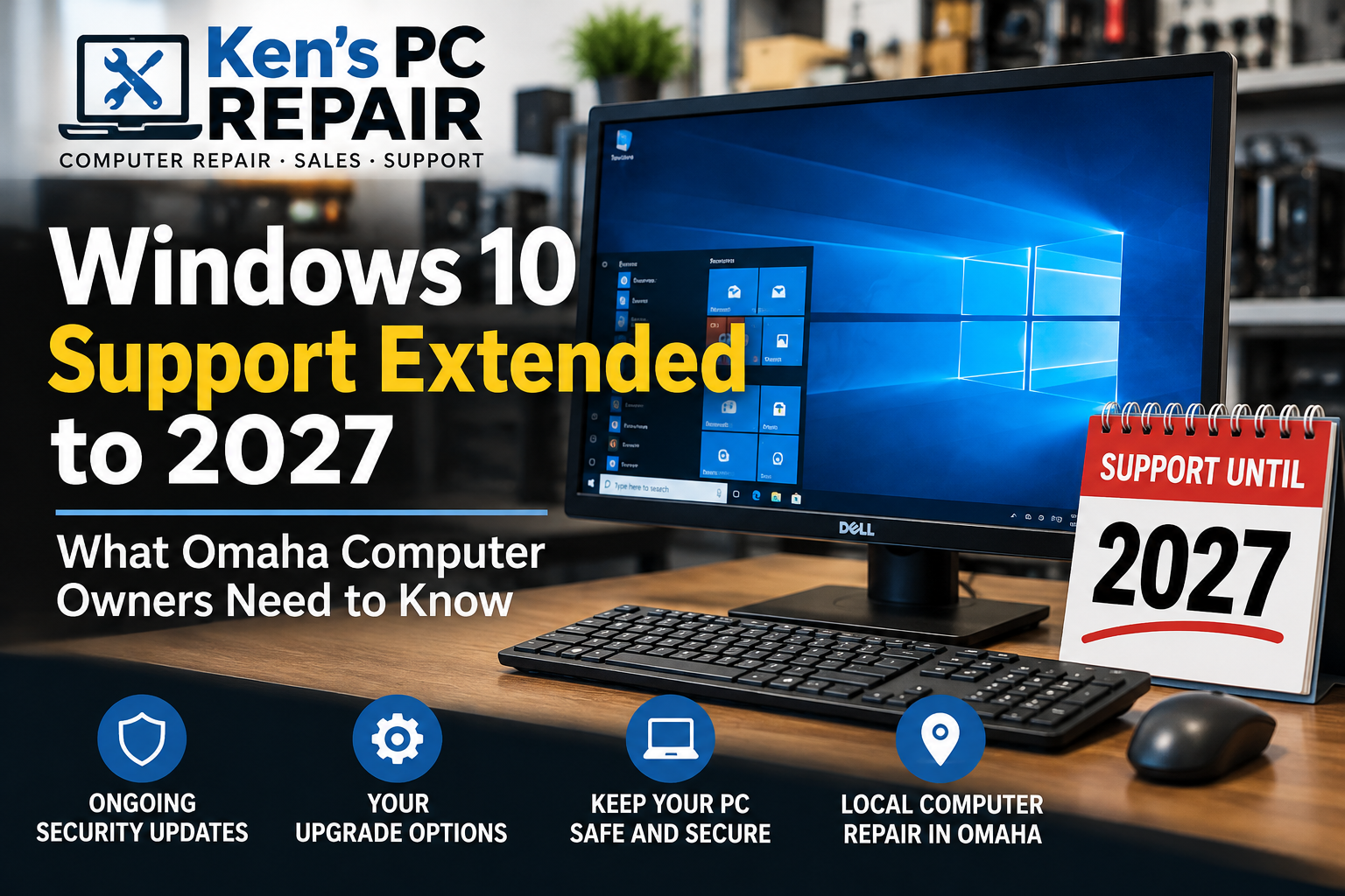 Windows 10 support extended to 2027 for Omaha computer owners